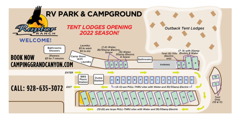 Grand Canyon RV Park & Tent Camping – Raptor Ranch
